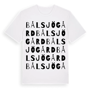 Bålsjögård ordlek t-shirt – ekologisk bomull t-shirt från Pinshirt