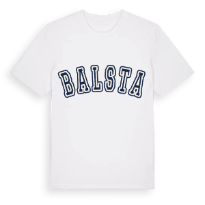 Balsta college t-shirt – ekologisk bomull t-shirt från Pinshirt