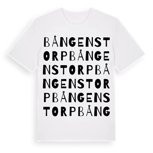 Bångenstorp ordlek t-shirt – ekologisk bomull t-shirt från Pinshirt