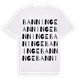 White t-shirt med Banninge ordlek t-shirt