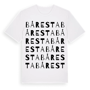 Båresta ordlek t-shirt – ekologisk bomull t-shirt från Pinshirt