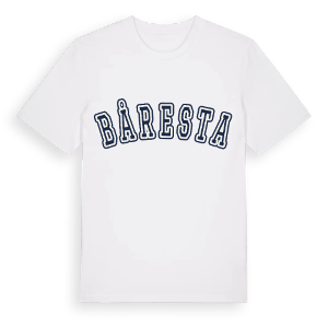 Båresta college t-shirt – ekologisk bomull t-shirt från Pinshirt
