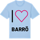 Blue Soul t-shirt med Jag älskar Barrö t-shirt stort tryck