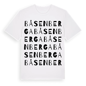 Båsenberga ordlek t-shirt – ekologisk bomull t-shirt från Pinshirt