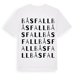 Båsfall ordlek t-shirt – ekologisk bomull t-shirt från Pinshirt