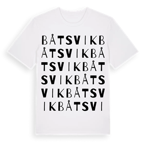 Båtsvik ordlek t-shirt – ekologisk bomull t-shirt från Pinshirt
