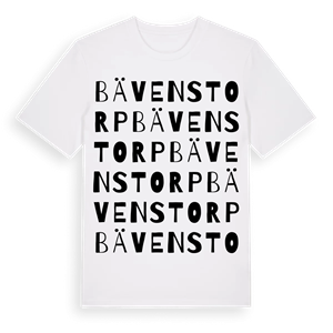 Bävenstorp ordlek t-shirt – ekologisk bomull t-shirt från Pinshirt