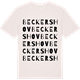 Vintage White t-shirt med Beckershov ordlek t-shirt