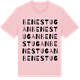 Pink Cotton t-shirt med Benestugan ordlek t-shirt