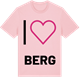Pink Cotton t-shirt med Jag älskar Berg t-shirt stort tryck