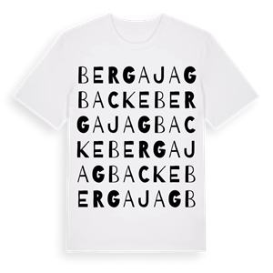 Berga jagbacke ordlek t-shirt – ekologisk bomull t-shirt från Pinshirt