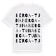 White t-shirt med Berga-Tuna ordlek t-shirt