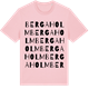 Pink Cotton t-shirt med Bergaholm ordlek t-shirt