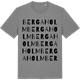 Mid Heather Gray t-shirt med Bergaholm ordlek t-shirt