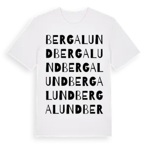 Bergalund ordlek t-shirt – ekologisk bomull t-shirt från Pinshirt