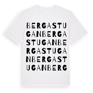 Bergastugan ordlek t-shirt – ekologisk bomull t-shirt från Pinshirt