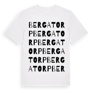 Bergatorp ordlek t-shirt – ekologisk bomull t-shirt från Pinshirt