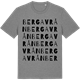 Mid Heather Gray t-shirt med Bergavrån ordlek t-shirt