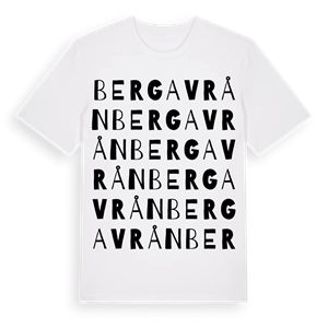 Bergavrån ordlek t-shirt – ekologisk bomull t-shirt från Pinshirt