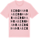 Pink Cotton t-shirt med Berghamra ordlek t-shirt