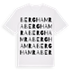 White t-shirt med Berghamra ordlek t-shirt