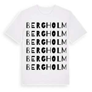 Bergholm ordlek t-shirt – ekologisk bomull t-shirt från Pinshirt