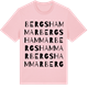 Pink Cotton t-shirt med Bergshammar ordlek t-shirt