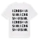 White t-shirt med Bergsmansbol ordlek t-shirt