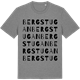 Mid Heather Gray t-shirt med Bergstugan ordlek t-shirt