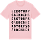 Pink Cotton t-shirt med Bergtorpsgården ordlek t-shirt