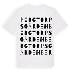 Bergtorpsgården ordlek t-shirt – ekologisk bomull t-shirt från Pinshirt