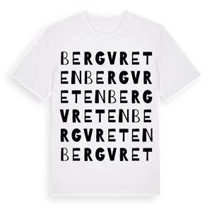 Bergvreten ordlek t-shirt – ekologisk bomull t-shirt från Pinshirt