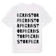 White t-shirt med Bernstorp ordlek t-shirt
