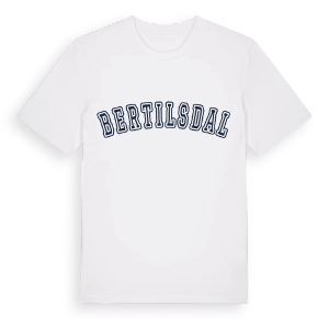 Bertilsdal college t-shirt – ekologisk bomull t-shirt från Pinshirt