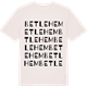 Vintage White t-shirt med Betlehem ordlek t-shirt