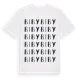 White t-shirt med Biby ordlek t-shirt