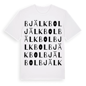 Bjälkbol ordlek t-shirt – ekologisk bomull t-shirt från Pinshirt
