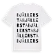 White t-shirt med Bjällersta ordlek t-shirt