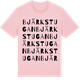 Pink Cotton t-shirt med Bjärkstugan ordlek t-shirt