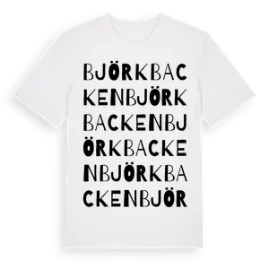 Björkbacken ordlek t-shirt – ekologisk bomull t-shirt från Pinshirt