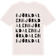 Vintage White t-shirt med Björkdalen ordlek t-shirt