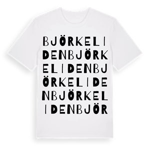 Björkeliden ordlek t-shirt – ekologisk bomull t-shirt från Pinshirt