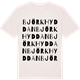Vintage White t-shirt med Björkhyddan ordlek t-shirt