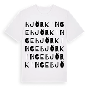 Björkinge ordlek t-shirt – ekologisk bomull t-shirt från Pinshirt