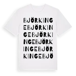 Björkinge ordlek t-shirt – ekologisk bomull t-shirt från Pinshirt