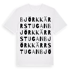 Björkkärrstugan ordlek t-shirt – ekologisk bomull t-shirt från Pinshirt
