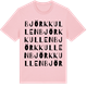 Pink Cotton t-shirt med Björkkullen ordlek t-shirt