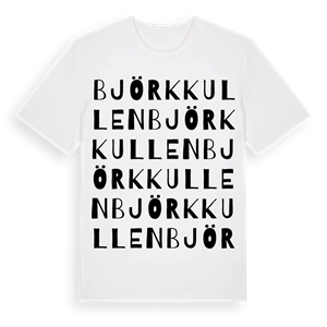 Björkkullen ordlek t-shirt – ekologisk bomull t-shirt från Pinshirt