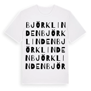Björklinden ordlek t-shirt – ekologisk bomull t-shirt från Pinshirt