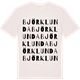 Vintage White t-shirt med Björklunda ordlek t-shirt